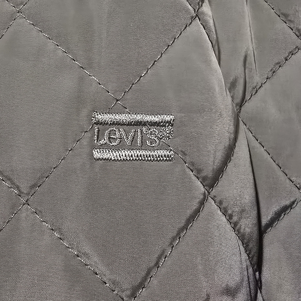 levis Diamond Quilted Bomber Jacket‎ Womens 3X Sea Green Full Zip - Picture 4 of 4